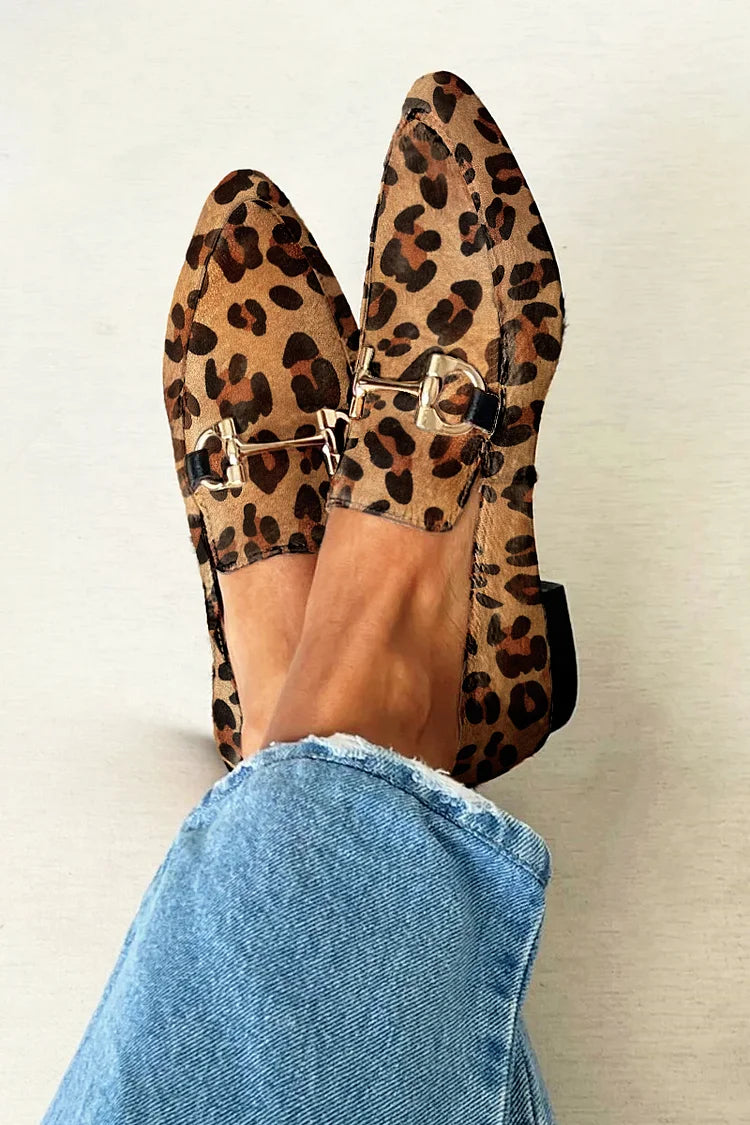 Gia | Elegantní mokasíny s leopardím vzorem
