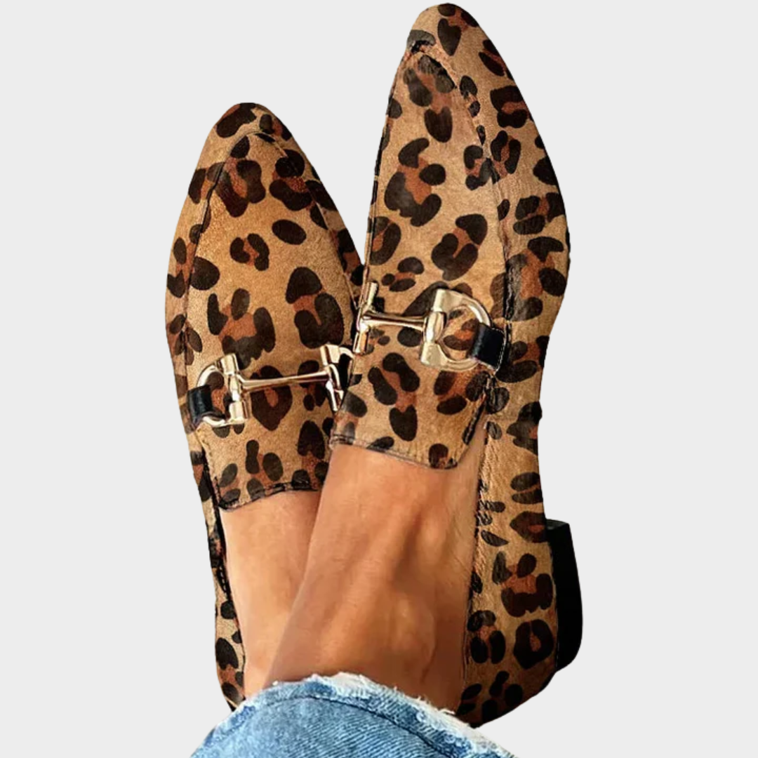 Gia | Elegantní mokasíny s leopardím vzorem
